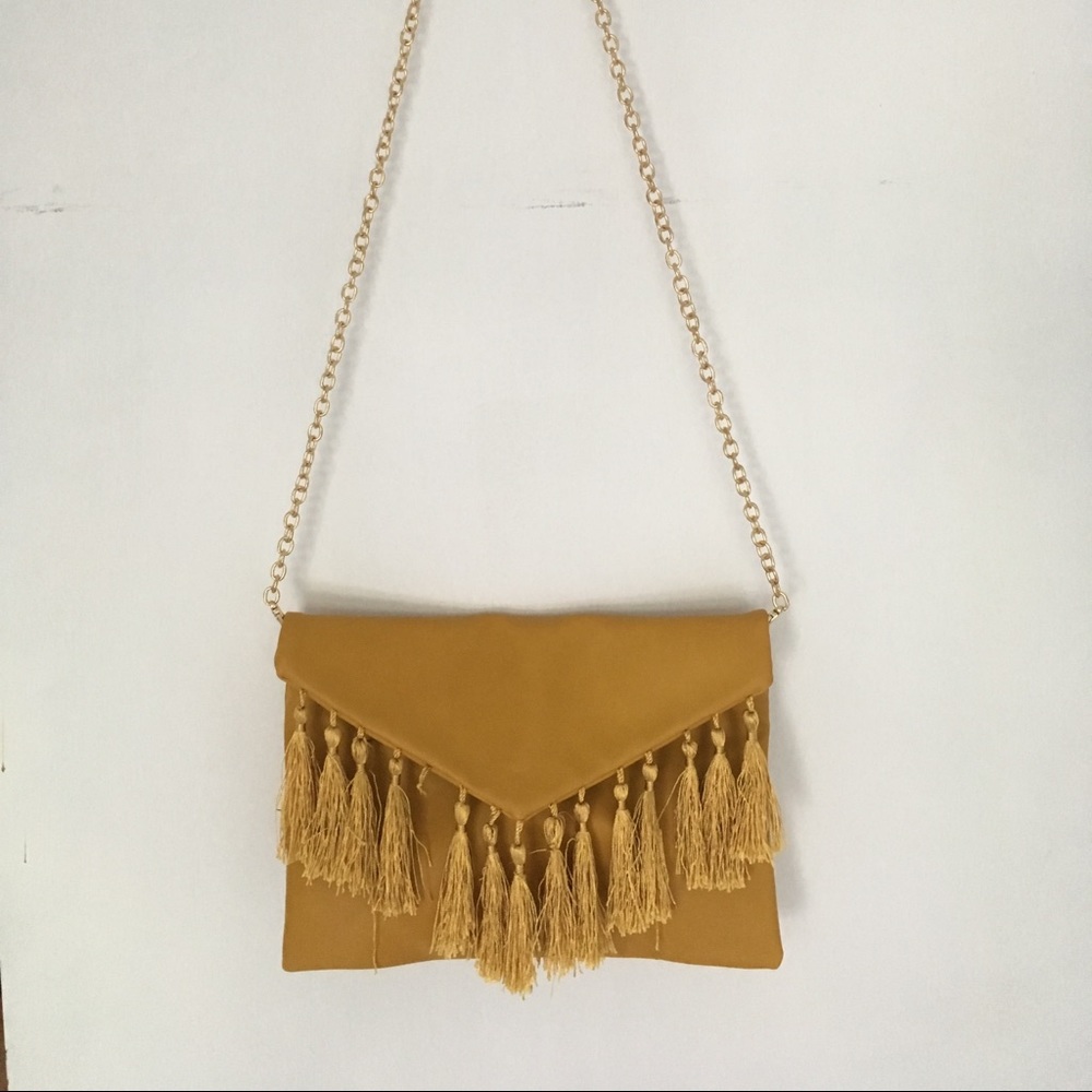 Yellow Boho Tassle Purse